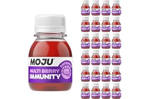 MOJU Multi Berry Shots (24x60ml) | Immunity Shots, No Added Sugars or Sweeteners, Natural Ingredients, Vegan & Energy Boosters, Contains: 20μg Vit D3 & 100% RI Vit C and Zinc in Every Shot…