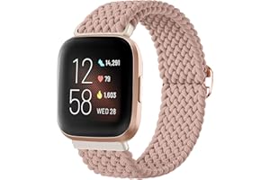 Oielai Intrecciato Loop Cinturini Compatible with Cinturini Fitbit Versa 2/Cinturini Fitbit Versa, Cinturino Sportiva Elastica Regolabile per Fitbit Versa 2 / Versa/Versa Lite per Donne Uomini