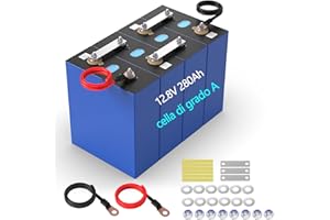 EXECYC Cella batteria LiFePO4 12V 280Ah（3.2V/PC*4PCS) 280Ah batteria agli ioni di litio (4 pezzo) (3.2V 280Ah(4 confezioni)) - batteria a ciclo profondo per camper, roulotte, furgoni e veicoli fuoristrada