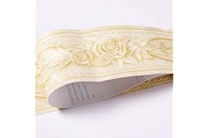 BANGGO Bordo adesivo per carta da parati impermeabile, motivo 3D, rimovibile, autoadesivo, per cucina e bagno, 10,6 x 500 cm