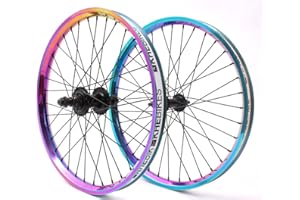 KHEBIKES KHE BMX - Set di ruote OIL SLICK in alluminio, 36H, 14 mm, pignone 9T e nastro per cerchioni
