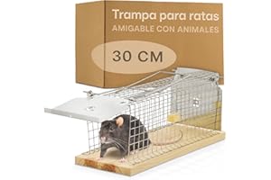 Praknu Trampa Viva para Ratas y Ratones - Durable y Reutilizable - Ratonera Grande para Animales - fácil para Usar
