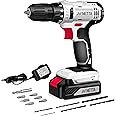 NETTA Cordless Drill Driver 13pc, 1300 mAh Li-Ion Battery 20V Lithium-Ion Combi Drill, Electric Screwdriver Accessory Kit, LE