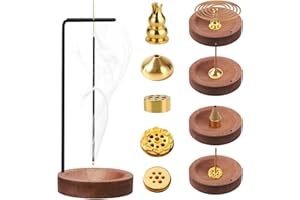 DBUWQIPS 7 in 1 Portaincenso Porta Incensi Porta Incenso Bruciatore Incenso Brucia Incenso per Camera da letto Sala di meditazione Sala Yoga Area ricreativa