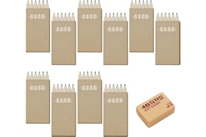 LSYYSL 10 Boxes of Colored Pencils, 1 Eraser, Mini Coloring Set, 6 Colors Drawing Pencils for Kids, Birthday Gift for Kids, Suitable for Kindergarten, Home, School (6pcs per box)