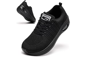 Myzmnk Wide Fit Trainers for Women Air Cushion Extra Wide Fit Comfortable Gym Sneakers