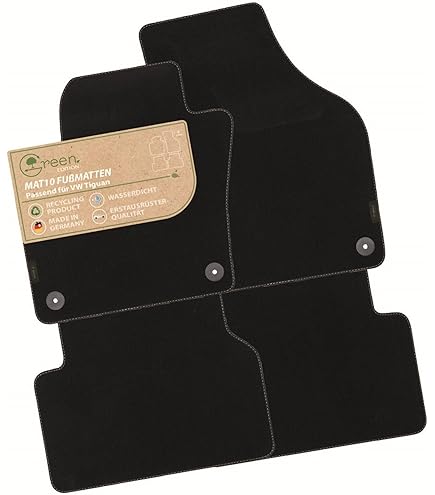 Mattenset voor VW Tiguan R-Line 2007-2015 | zwarte bandering - MH Automatten Mattenset voor VW Tiguan R-Line 2007-2015 | zwarte bandering - MH Automatten