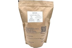 CAFE SIN INTERMEDIARIOS - Besos - Café Colombia para Cafetera Expresso 1Kg - Tostado Semanal - Envasado y molinado al envío - Intensidad de sabor media - Ideal para Café con Leche