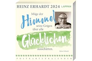 Heinz Erhardt Postkartenkalender 2024: Möge der Himmel seine Geigen über alle Glücklichen ausschütten | Wochenkalender mit 53 Postkarten