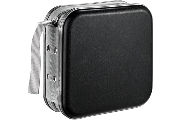LIOVODE étui DVD, Porte-CD d'une capacité de 48, étui de Rangement multimédia Collection de disques Portefeuille de Protection pour la Maison et la Voiture