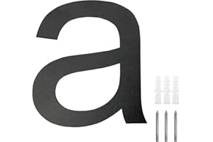 Meision Hausnummer Anthrazit Edelstahl Hausnummer RAL 7016 Feinstruktur Pulverbeschichtet aus Massivem Schrift Arial Mit Schrauben Höhe 15cm - Buchstabe a