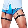 STAY GENT Men Shirt Stays, Shirt Garters for Men Elastic Adjustable Shirt Holders Keep Shirt Tucked In, Shirt Tucker with Non-Slip Clips Shirt Suspenders for Men Police/Military/Business