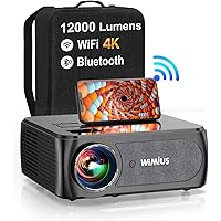 Vidéoprojecteur 5G WiFi Bluetooth, 13000 Lumens Full HD 1080P WiMiUS Projecteur 4K Supporté WiFi Bluetooth Correction 4P/4D Z