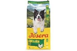 JOSERA Adult Light & Vital Huhn (1 x 12,5 kg) | Premium Trockenfutter für ausgewachsene Hunde | mit Erbse | wenig Fett & viel Protein zur Gewichtskontrolle | leicht verdaulich | weizenfrei |1er Pack