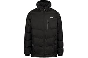 Trespass Men's Padded Jacket Blustery - Casual Winter Casual Jaket, Drawcord Hem, Adjustable Zip-Off Hood, Elasticated Cuffs, Low Profile Zips, Waterproof, Windproof