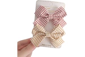 KERTFGOKU 2 Pezzi Mollette a Coccodrillo per Capelli con Fiocco in Gros-grain Accessori per Capelli Moda Ragazze Accessori per Capelli Donne Natale Matrimonio Compleanno