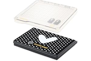 Vaessen Creative Stamp 23,5 x 20,5 cm-Incluso Clean Easy Kit Piattaforma per Timbrare e Scatola per Pulizia di Timbri in Silicone e Clear Stamps, Nero-Bianco, Verschiedene