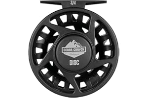 Shakespeare Cedar Canyon Click Fly Reel - Lightweight Graphite Construction, Adjustable Click Drag System, Convertible Left/Right Hand Retrieve, Smooth Performance, Fly Fishing Reel, Multiple Sizes