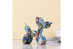 XIAOMAGG Creativo palloncino scultura per cani, decorazione moderna per la casa, arte animale alla moda, ornamenti, collezione, figura, camera da letto, soggiorno, ufficio, scrivania, resina,