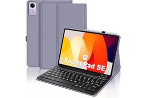 SENGBIRCH Custodia con Tastiera Xiaomi Redmi Pad SE 11", Tastiera Italiano per Xiaomi Tablet Redmi Pad SE, Cover Xiaomi Redmi Pad SE con Tastiera, Tastiera Wireless, Bluetooth 5.0, Smart Cover, Viola Lavanda
