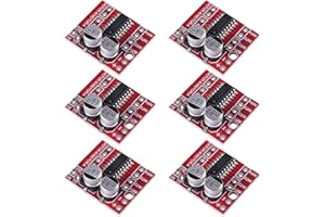 Dealikee 6 Pack Mini L298N DC Motor Driver MX1508 Mini Dual Channel 1.5A 1.5A 2 Way PWM Speed Controller Dual H-Bridge Replace Stepper