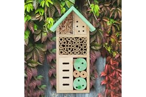 Almineez Insect Natural Wooden Insect Bee Bug Butterfly House Hotel Nest Home Keeping Bug Garden Ladybird Box Net Shelter Hanging Hook Ornament