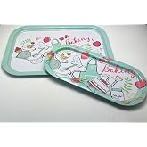 2'li Metal Tepsi Seti &ndash; Baking Desenli