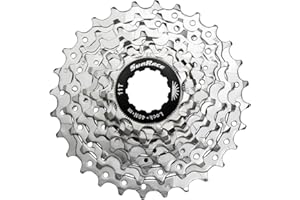 SUNRACE CSR91 9-Speed Cassette 11-28T. Nickel, Adultos Unisex, Negro, ESTANDAR