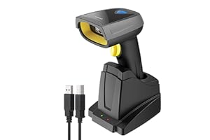 ‎INATECK Inateck 2D Barcode Scanner Bluetooth, Wireless QR Code Scanner mit Intelligenter Ladestation, 2D Imager mit 2000 mAh Akku, 1 Ladung 30 Tagen Dauer, Bildschirm Scannen Unterstützt, Bcst-52