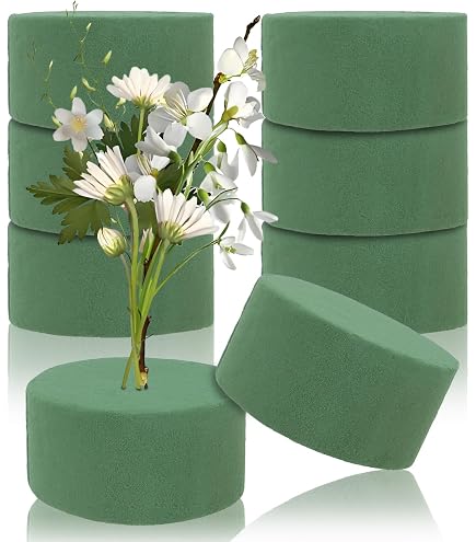 Lot De 9 Éponges à Fleurs Enfichables - Mousse Florale Humide, 13x5 Cm, Pour Arrangements, Guirlandes, Mariage, Décoration - 6