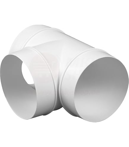 T-Stück Für Lüftung, 125 Mm Abgang & 100 Mm Anschluss, Aus Verzinktem Stahlblech