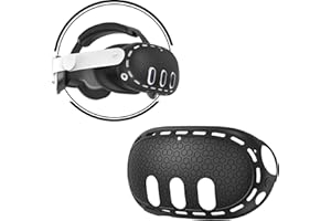 Baomaeyea VR Headset Shell Schutzhülle für Meta Quest 3,Silikon VR Shell Front Face Protector Abdeckung Kompatibel mit Meta Quest 3 Schockproof & Dauerhafter umfassender Schutz für VR(schwarz)