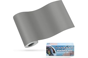 Patchs autocollants en nylon, OAZ 10x160cm Patch de réparation imperméable autocollant, patch en nylon autocollant Gris, pour tentes, doudoune, sac de couchage, sac à main