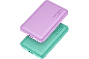 Miady Power Bank Klein 5000mAh [2 Stück] 2,4A Schnelles Aufladen Externer Akku Power Bank Klein Aber Stark Handy Powerbank für iPhone, iPad, Samsung, Galaxy, Huawei usw.