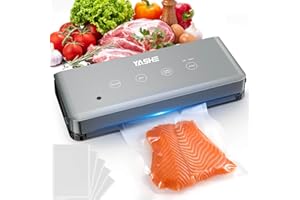 YASHE Macchina Sottovuoto Alimenti con Modalità Secco e Umido, Macchina Sottovuoto Multifunzione 5 in 1 Sigillatrice per Cottura Sous Vide e Conservare Carne, Pesce, Frutta e Verdura
