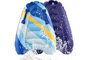 Tavola da Nuoto Gonfiabile per Bambini, Shyllin 70 x 55 x 12 cm Tavola da Surf Gonfiabile con Manici, Pieghevole, Bodyboard Gonfiabile, per Surf in Spiaggia, Piscina, Nuoto, Estate, Sport Acquatici