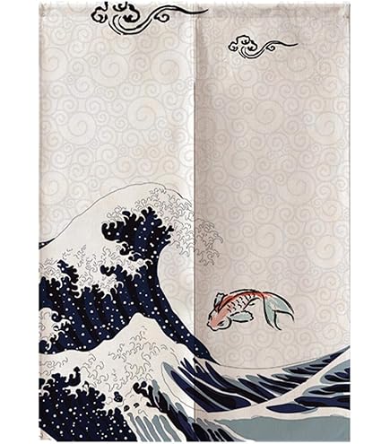 Rideau Noren Style Japonais – Rideau De Porte Sushi Bar / Izakaya – Décoration Traditionnelle 30 X 50 Cm