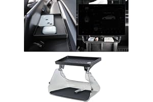 ShowEv Tesla Model 3 Model Y - Organizador de consola central debajo de la pantalla, organizador magnético 2 en 1 para Tesla Model 3 Y accesorios 2021-2023