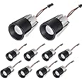 Pack of 10 3W Mini Led Recessed Ceiling Spot Light Black Kit for Cree Led 3000K + Driver Open Hole 28mm