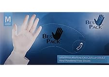 Bes Pack Vinyl Gloves Box, Size M 100 Pcs