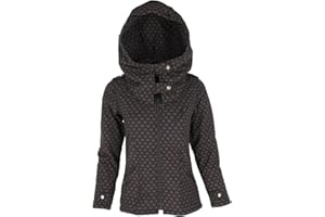 Guru-Shop Goa kurtka festiwalowa "Flower of Life", kurtka z szerokim kapturem, damska, bawełna, kurtka boho, kamizelka, alternatywna odzież