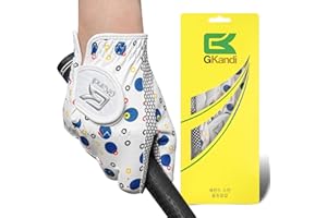 GKANDI Golf Gloves Kids Junior Upgrade Grip Stylish 1 Pack, All Weather Breathable Gloves for Left Right Hand Youth Toddler Boys Girls