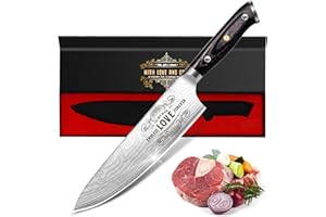 Funistree Chef Knife Gifts for Men, Gifts for Him Husband Anniversary, Birthday Gifts for Boyfriend, German Steel EN. 4116, Sharp High Carbon Kitchen Knife 8inch, Wedding Present for Your Love