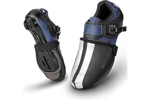 ‎ROCKBROS ROCKBROS Wodoodporne Getry Rowerowe Odblaskowa Konstrukcja Antypoś.Lizgowe Odporne na Zużycie OsłOny PalcóW Szosowych Czarny S-L