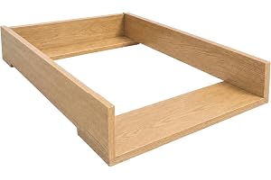 ComfortCove Skötbordstillsats, Raka Sidor, 53,2 x 70 cm, EK | Skötbordstopp för Byrå Justerbar Utdragbar 34–50cm, Skötbordsin