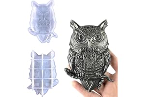 Sunhaty 3D Eulen Silikonformen Epoxidharz Form Große Tiere Statue Gießform Animal Resin Molds Silicone Für Wandbehang DIY Harz Handwerk Ornament Anhänger