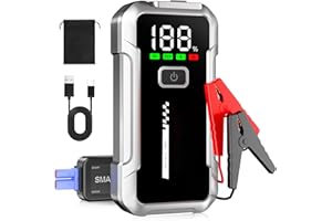 YDBAO Avviatore Batteria Auto 4000A Avviatore di Emergenza per Auto/Moto (Fino a 8.0L Benzina o 6.0L Diesel) 12V Jump Starter Portatile con Torcia a LED Uscita USB Rapida