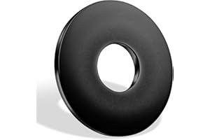 Jeboler Unterlegscheiben M6 Schwarz, 25 Stück Edelstahl Beilagscheiben DIN 9021 A2 V2A Karosseriescheiben Groß Flach Unterlegscheiben, Rostfreie Flat Washers für Schrauben & Muttern & Gewindestange