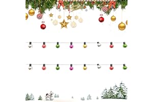 KOMEIYL 2pcs Accessori Casa Delle Bambole Natale Catena Luci Natalizie in Miniatura, Natale Accessori Elfi Della Casa Delle Bambole Luci Fatate Miniatura, Applicabile a Decorazioni Bambole