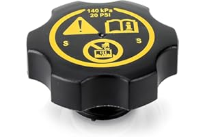 JOYRAY Radiator High Pressure Expansion Water Tank Caps with Gasket, Black Curved Custom Replacement Auto Cooling System Cover Lid Petrol Cap Compatible with VauxhaII Astra J Corsa C Insignia 13502353